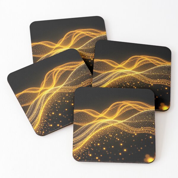 Item preview,  Sparkling Gold Wave Abstract Glitter Digital Art Design designed and sold by IntelliMindDesigns.