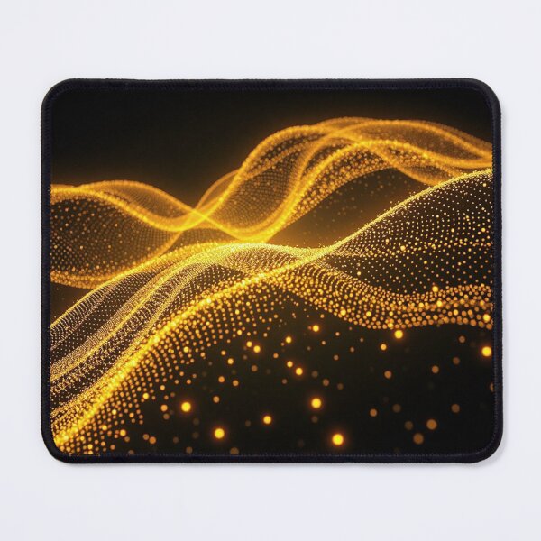 Item preview, Sparkling Gold Wave Abstract Glitter Digital Art Design designed and sold by IntelliMindDesigns.