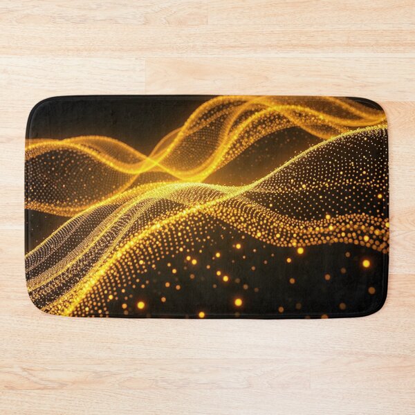 Item preview,  Sparkling Gold Wave Abstract Glitter Digital Art Design designed and sold by IntelliMindDesigns.