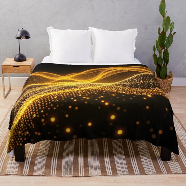 Item preview,  Sparkling Gold Wave Abstract Glitter Digital Art Design designed and sold by IntelliMindDesigns.