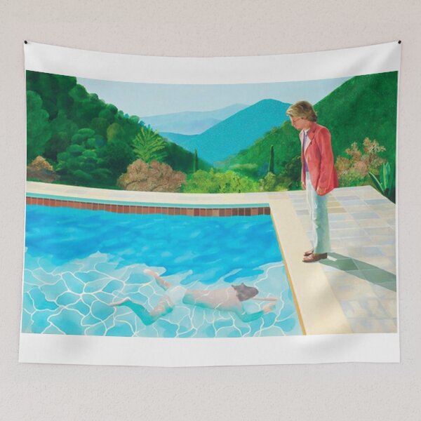 Item preview, david hockney pool with two figures designed and sold by vickymueller.