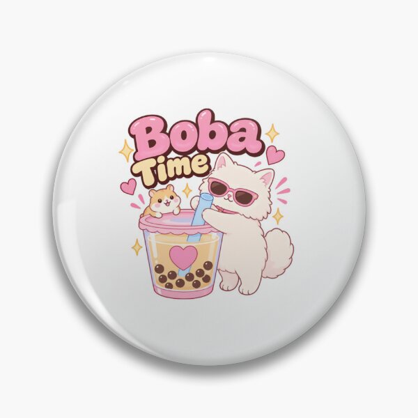 Item preview, Boba Time Cute Cat Hamster Bubble Tea Drink designed and sold by SkeletonsDanger.