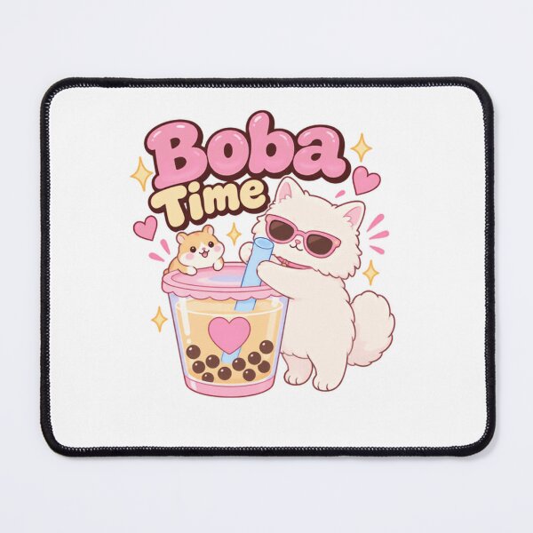 Item preview, Boba Time Cute Cat Hamster Bubble Tea Drink designed and sold by SkeletonsDanger.