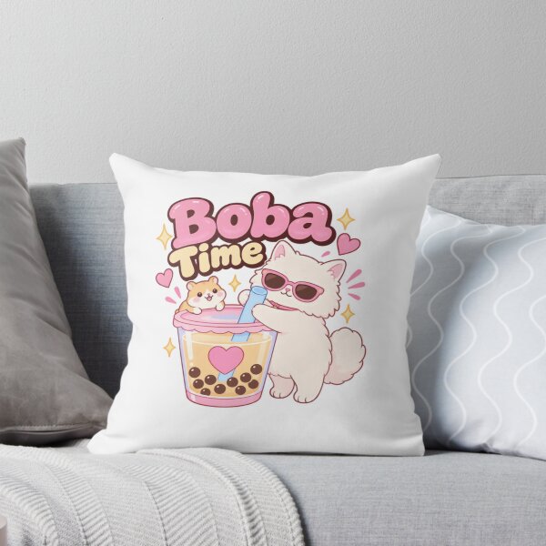 Item preview, Boba Time Cute Cat Hamster Bubble Tea Drink designed and sold by SkeletonsDanger.