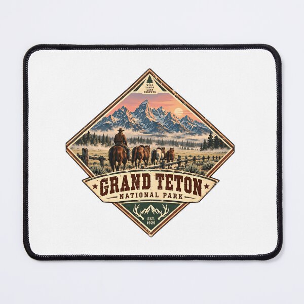 Item preview, Grand Teton National Park Wild Lands Last Forever Western Cowboy Mountains Travel designed and sold by Simsimah26Parks.