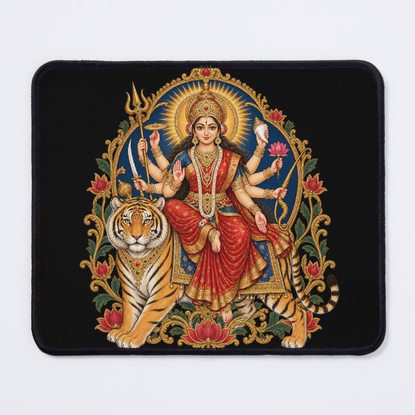 Item preview, Durga on a tiger under a temple arch designed and sold by lAnJefurtifeu.