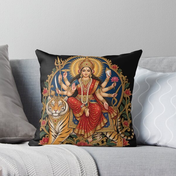 Item preview, Durga on a tiger under a temple arch designed and sold by lAnJefurtifeu.