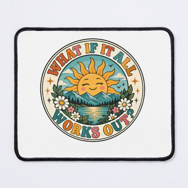 Item preview, What If It All Works Out? Positive Thinking Optimism Mental Wellness Quote designed and sold by SkeletonsDanger.