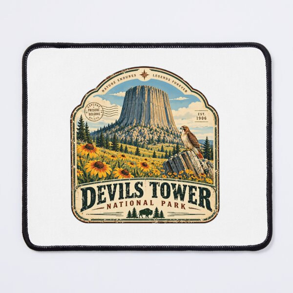 Item preview, Devils Tower National Park Wyoming Nature Travel Explorer designed and sold by Simsimah26Parks.