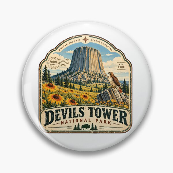 Item preview, Devils Tower National Park Wyoming Nature Travel Explorer designed and sold by Simsimah26Parks.