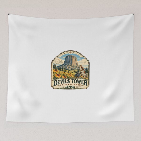 Item preview, Devils Tower National Park Wyoming Nature Travel Explorer designed and sold by Simsimah26Parks.