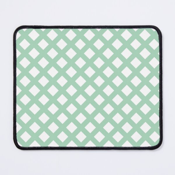 Item preview, Lattice Diamond Pattern White Green designed and sold by ArtbyDebbieC.