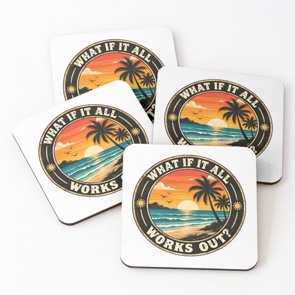 Item preview, What If It All Works Out Positive Optimism Motivational Beach Vacation designed and sold by SkeletonsDanger.