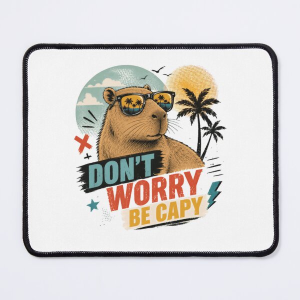 Item preview, Don't Worry Be Capy Capybara Animal Lover Tropical Summer Vacation designed and sold by RetroMini2026.