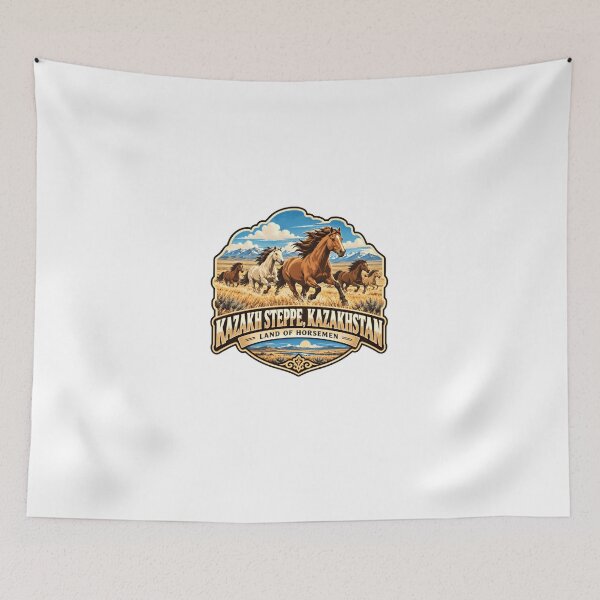 Item preview, Kazakh Steppe, Kazakhstan Land Of Horsemen Equestrian Horse Lover Central Asia designed and sold by Star3NowForMe.