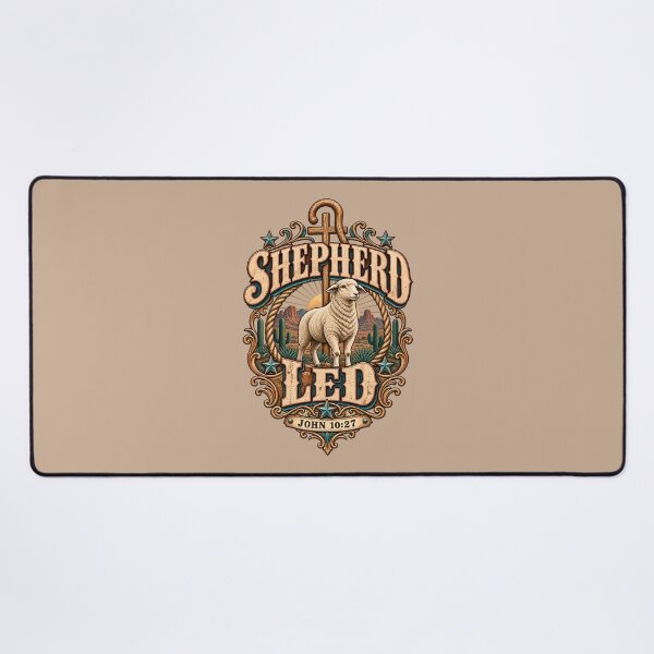 Item preview, Shepherd Led – Western Christian Sheep John 10:27 designed and sold by Kingdom Content.