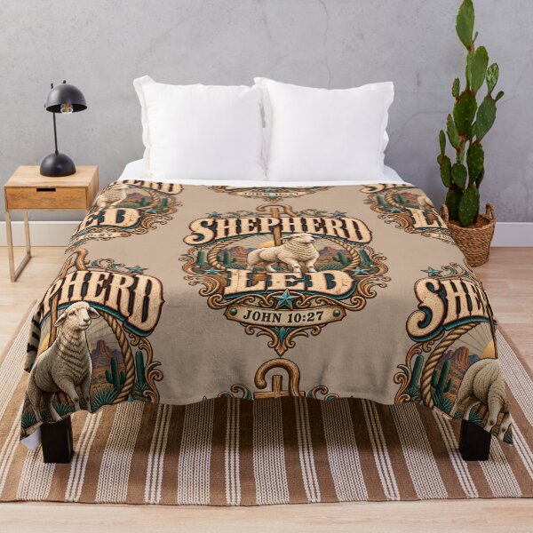 Item preview, Shepherd Led – Western Christian Sheep John 10:27 designed and sold by Kingdom Content.