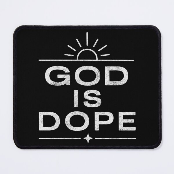 Item preview, God Is Dope Christian Faith White Typography designed and sold by pixiedustpaint.