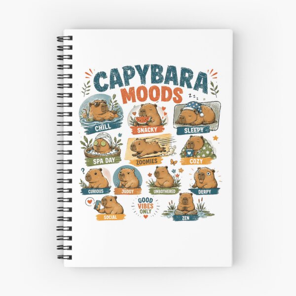 Item preview, Capybara Moods Funny Cute Animal Lover designed and sold by RetroMini2026.