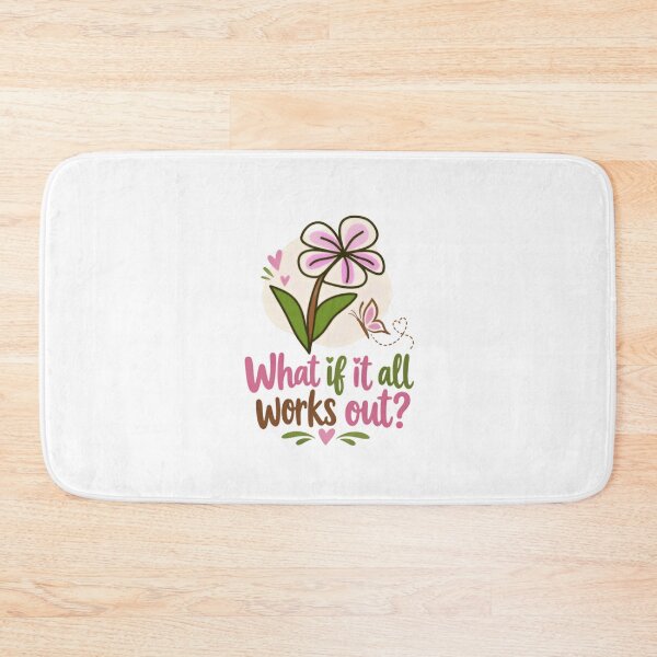 Item preview, What If It All Works Out Hopeful Positive Inspirational Women Motivation designed and sold by SkeletonsDanger.
