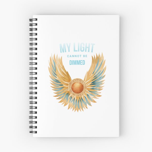 Item preview, Sun Disk Affirmation quote — My Light Cannot Be Dimmed Egyptian Gold Design designed and sold by Soft Strength Studio.