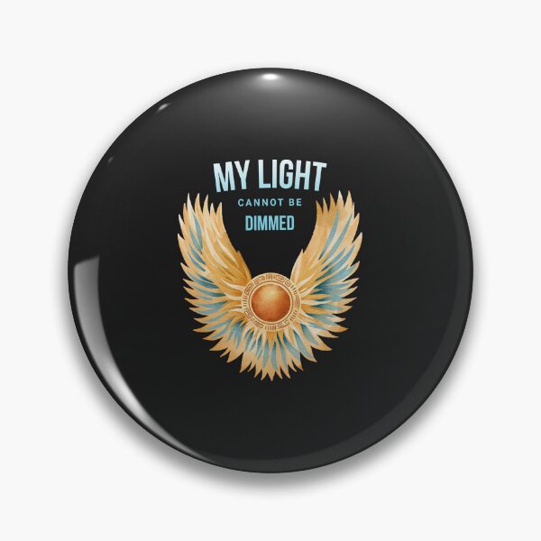 Item preview, Sun Disk Affirmation quote — My Light Cannot Be Dimmed Egyptian Gold Design designed and sold by Soft Strength Studio.
