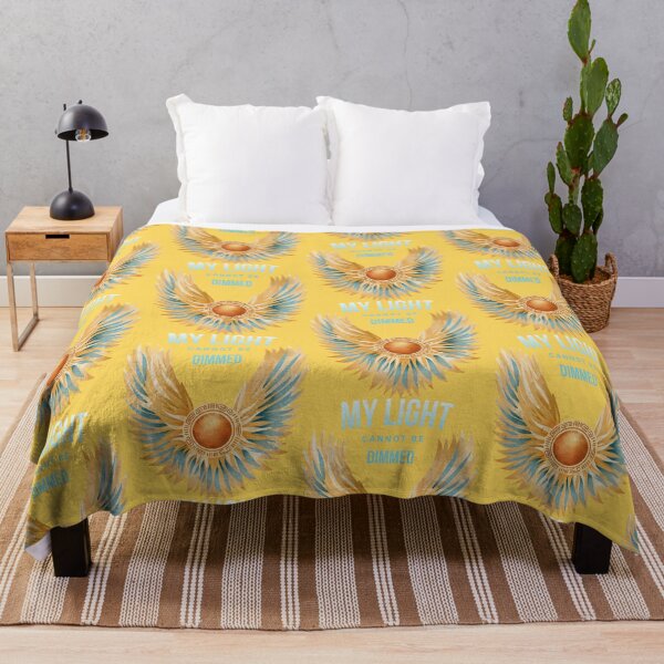 Item preview, Sun Disk Affirmation quote — My Light Cannot Be Dimmed Egyptian Gold Design designed and sold by Soft Strength Studio.