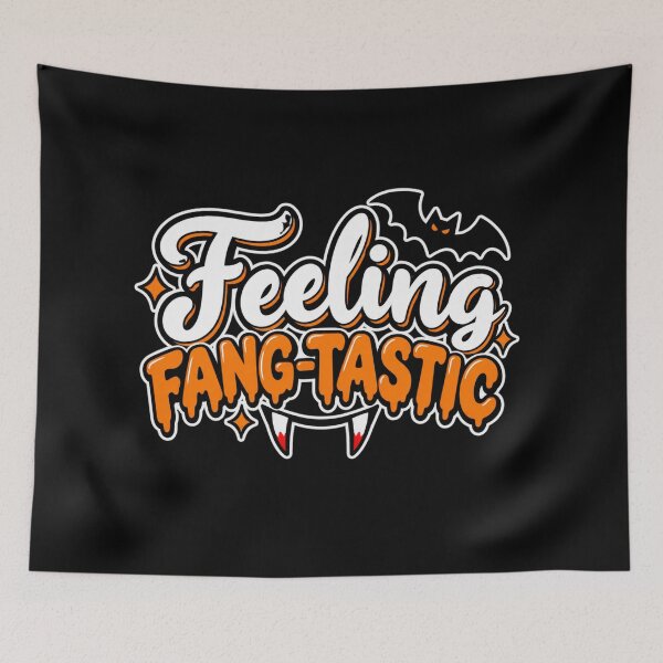 Item preview, Feeling Fang-Tastic Funny Halloween Vampire Bat Design designed and sold by ParfaitPrints.