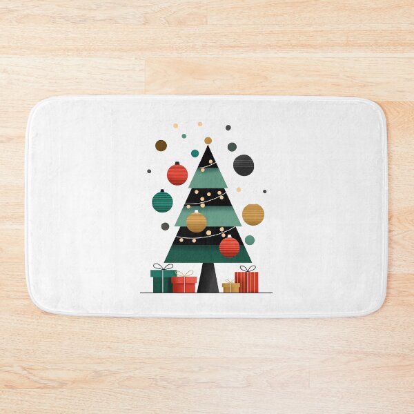 Item preview, Minimalist Geometric Christmas Tree and Presents designed and sold by colorful-white.