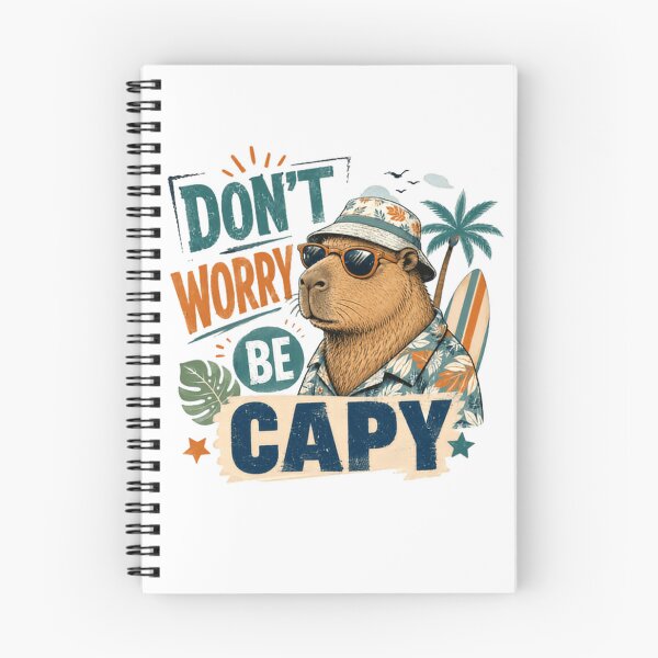 Item preview, Don't Worry Be Capy Capybara Animal Lover Funny Pun Quote Summer Vacation designed and sold by RetroMini2026.