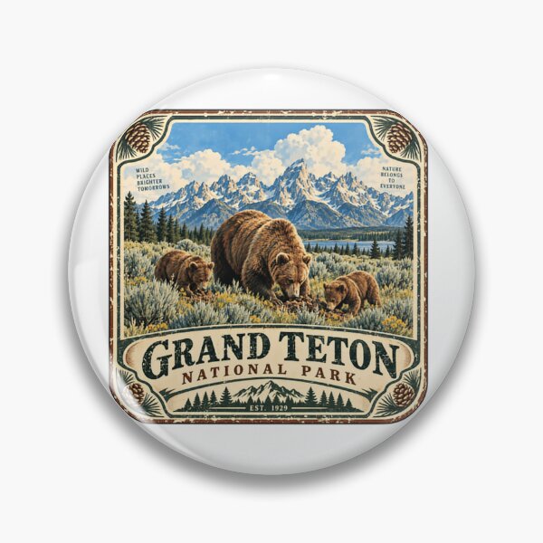 Item preview, Grand Teton National Park Wyoming Wildlife Bear Mountains Nature Explorer designed and sold by Simsimah26Parks.