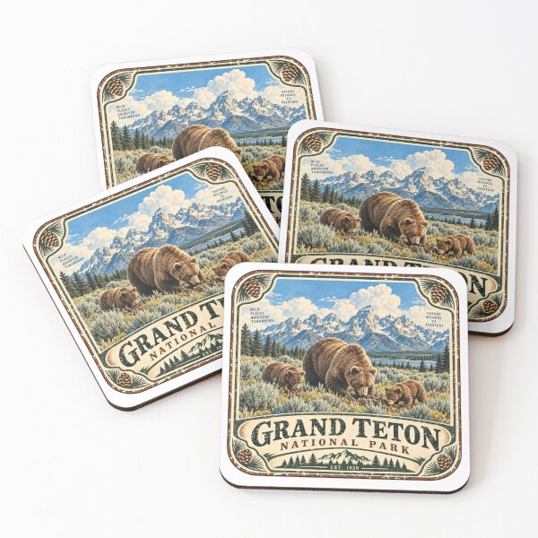 Item preview, Grand Teton National Park Wyoming Wildlife Bear Mountains Nature Explorer designed and sold by Simsimah26Parks.