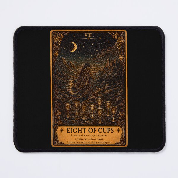 Item preview, Eight of Cups Tarot Card - Change & Finding Your Path designed and sold by ArcanaAbsolute.