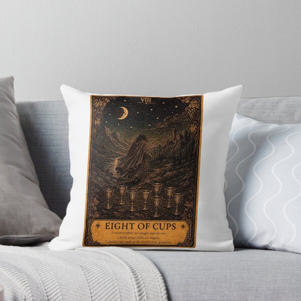 Item preview, Eight of Cups Tarot Card - Change & Finding Your Path designed and sold by ArcanaAbsolute.