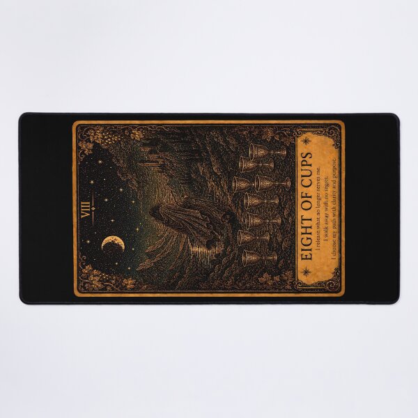Item preview, Eight of Cups Tarot Card - Change & Finding Your Path designed and sold by ArcanaAbsolute.