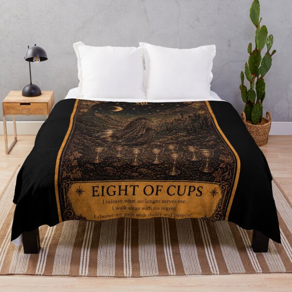 Item preview, Eight of Cups Tarot Card - Change & Finding Your Path designed and sold by ArcanaAbsolute.
