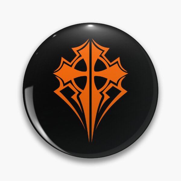 Item preview, Orange Ornate Gothic Cross Design designed and sold by pattern-archive.