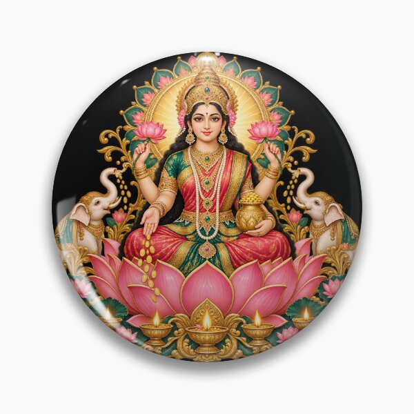 Artikelvorschau, Lakshmi auf Lotusblumen und Diyas entworfen und verkauft von lAnJefurtifeu.