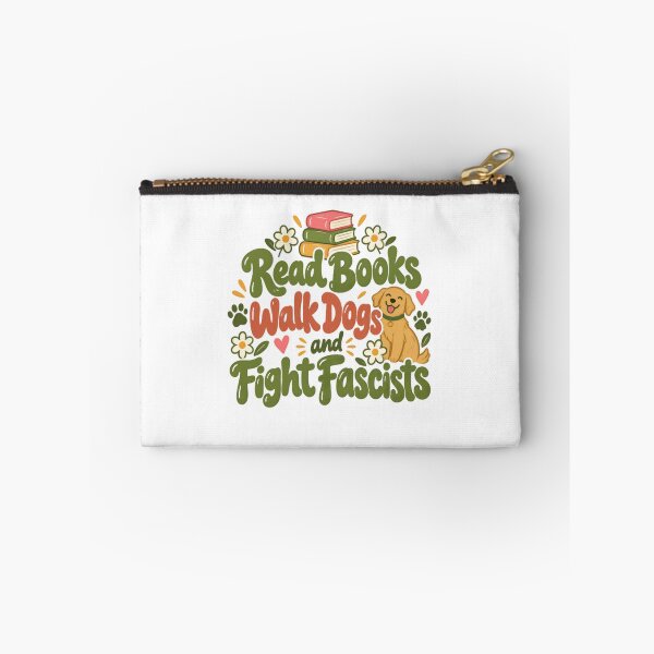 Item preview, Read Books Walk Dogs And Fight Fascists Anti Fascist Book Lover Dog Owner Progressive Activist designed and sold by SkeletonsDanger.