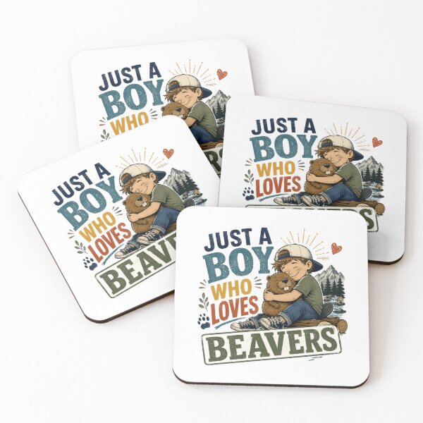 Item preview, Just A Boy Who Loves Beavers Wildlife Animal Kids designed and sold by RetroMini2026.