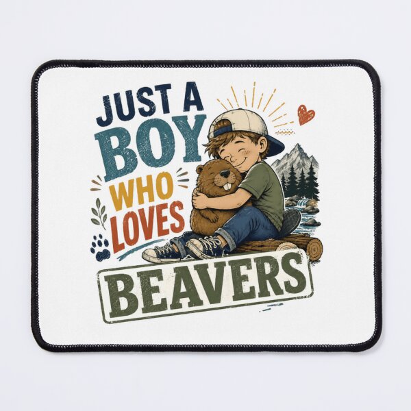 Item preview, Just A Boy Who Loves Beavers Wildlife Animal Kids designed and sold by RetroMini2026.
