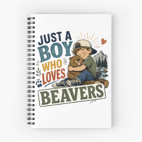 Item preview, Just A Boy Who Loves Beavers Wildlife Animal Kids designed and sold by RetroMini2026.