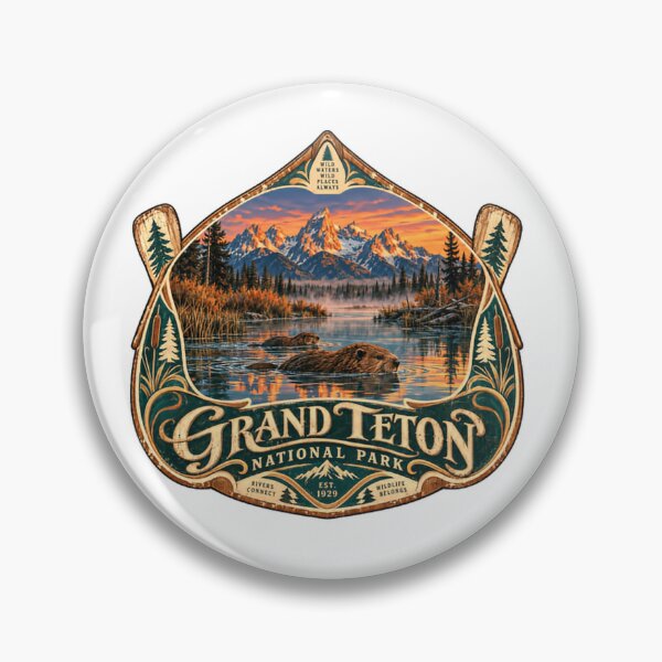 Item preview, Grand Teton National Park Est 1929 Wild Nature Wildlife Explorer designed and sold by Simsimah26Parks.