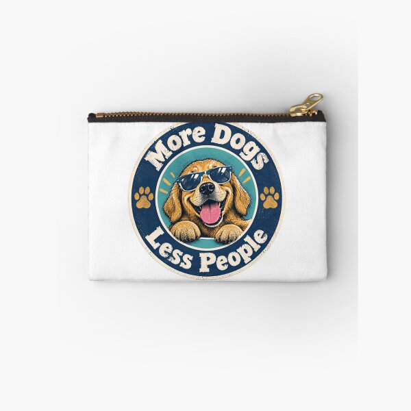 Item preview, More Dogs Less People Dog Lover Introvert Humor Golden Retriever Owner designed and sold by RetroMini2026.