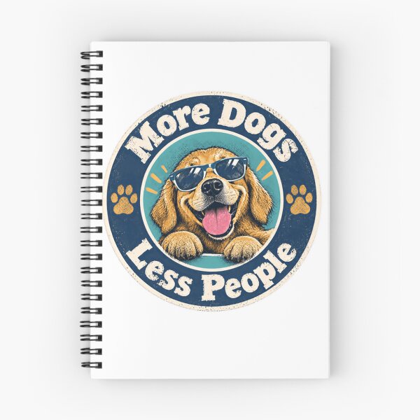 Item preview, More Dogs Less People Dog Lover Introvert Humor Golden Retriever Owner designed and sold by RetroMini2026.
