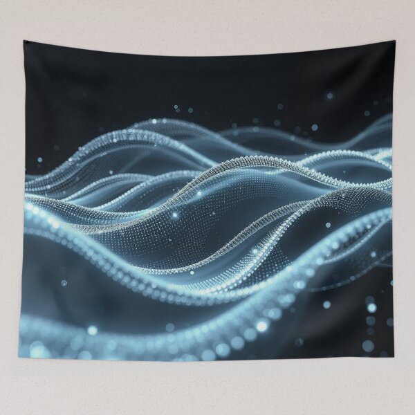 Item preview,  Icy Blue Crystal Wave Abstract Frost Digital Art designed and sold by IntelliMindDesigns.