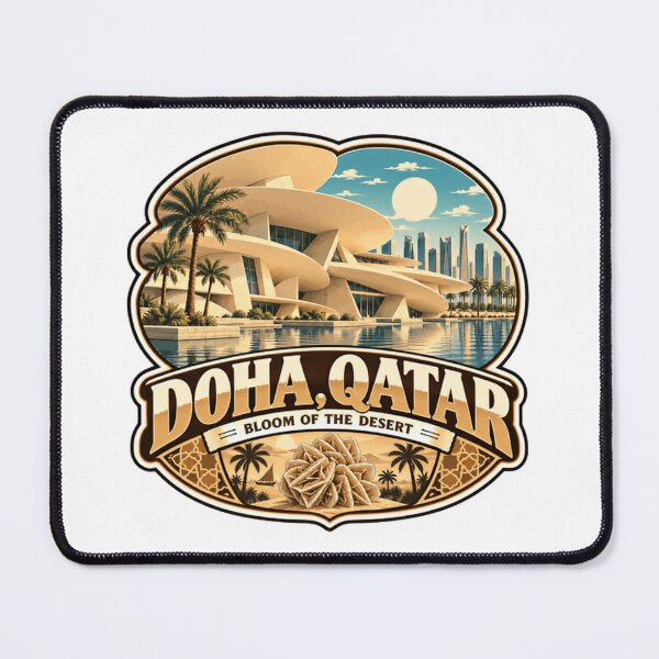 Item preview, Doha, Qatar Bloom Of The Desert Travel Destination Souvenir designed and sold by Star3NowForMe.