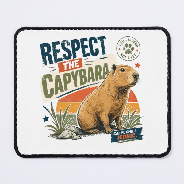 Item preview, Respect The Capybara Animal Lover Wildlife Pet Owner designed and sold by RetroMini2026.