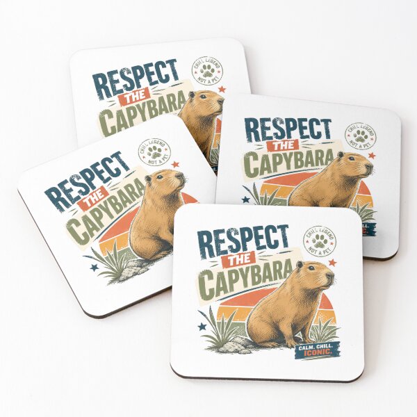 Item preview, Respect The Capybara Animal Lover Wildlife Pet Owner designed and sold by RetroMini2026.