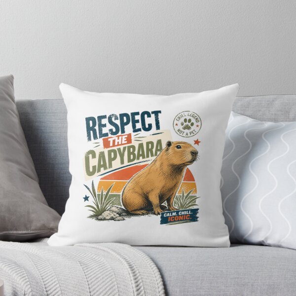 Item preview, Respect The Capybara Animal Lover Wildlife Pet Owner designed and sold by RetroMini2026.